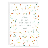 Colorful Confetti Custom Card