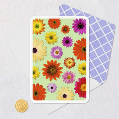 Colorful Daisies Blank Card
