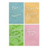 Colorful Designs Assorted Religious Anniversary Cards, Box of 12