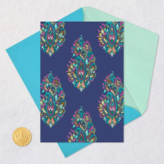 Elegant Paisley Pattern Blank Card