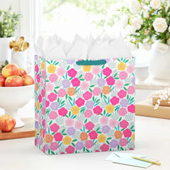 15" Fun Floral Extra-Deep Gift Bag