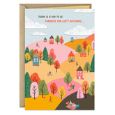 Thankful for Life's Blessings Thanksgiving Card