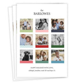 Modern Top Nine Flat Holiday Photo Card