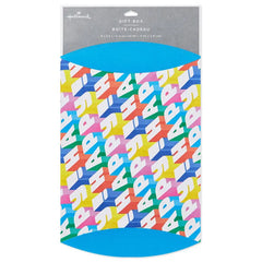 Angled All-Caps Happy Pillow Box