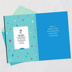 Colorful Lettering and Retro Stars Gift Card Greeting Birthday Card