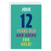 Going for Gold Custom Birthday Card