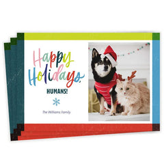 Colorful Lettering Flat Holiday Photo Card