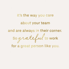 Grateful to Work for You Boss's Day Card
