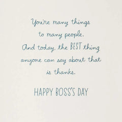Many Things to Many People Boss's Day Card