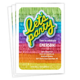 Let's Party Piñata Invitation