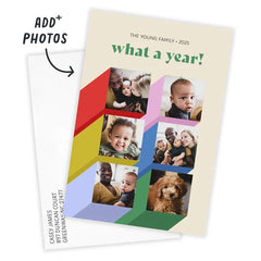 What a Year! Flat Holiday Photo Card