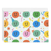 Colorful Smiley Faces Custom Birthday Card