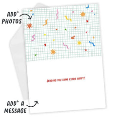Colorful Smiley Faces Custom Birthday Card