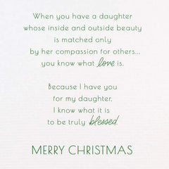 You Bring So Much Love to Life Christmas Card for Daughter
