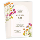 Colorful Wildflowers Bridal Shower Invitation