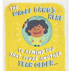 The Whole Gang’s Here Funny Pop-Up Birthday Card
