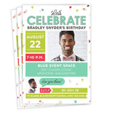 Let's Celebrate Confetti Flat Birthday Invitation