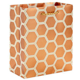 6.5" Copper Hexagons Small Gift Bag