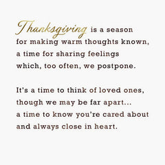 We're Always Close in Heart Thanksgiving Card