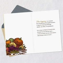 We're Always Close in Heart Thanksgiving Card