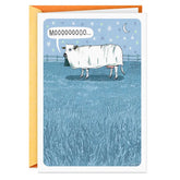 Mooing Ghost Cow Funny Halloween Card