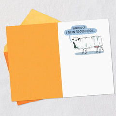 Mooing Ghost Cow Funny Halloween Card