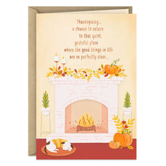 A Quiet, Grateful Place of Blessing Thanksgiving Card