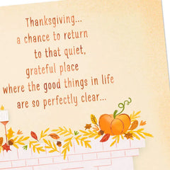 A Quiet, Grateful Place of Blessing Thanksgiving Card