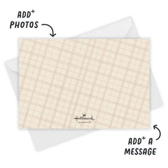 Cream Plaid Flat Photo Card