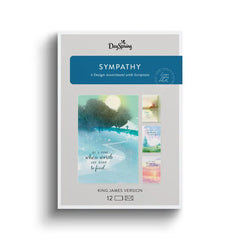 Watercolor Crosses Assorted Religious Sympathy Cards, Box of 12