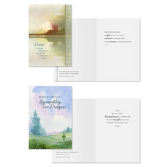Watercolor Crosses Assorted Religious Sympathy Cards, Box of 12