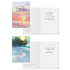 Watercolor Crosses Assorted Religious Sympathy Cards, Box of 12