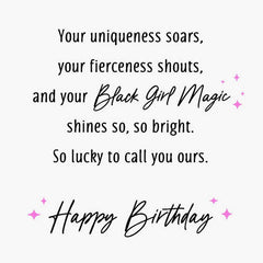 Your Black Girl Magic Shines So Bright Birthday Card for Daughter