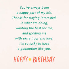 Lucky to Have You Birthday Card for Godmother