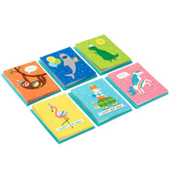 Cute Animals Assorted Blank Kids Birthday Cards, Pack of 48