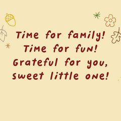 Sweet Little One Customizable Baby's First Thanksgiving Card With Family Stickers