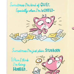 Cute Cat Couple Cartoon Birthday Card for Husband