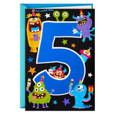 Silly Monsters 5th Birthday Card With Stickers