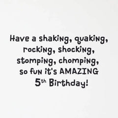 Silly Monsters 5th Birthday Card With Stickers