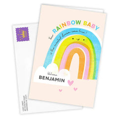 Sweet Dream Come True Custom Rainbow Baby Card