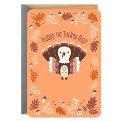 Happy 1st Turkey Day Baby's First Thanksgiving Card
