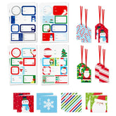 Cute and Colorful Christmas Gift Tag Kit, Set of 80