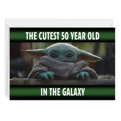Star Wars: The Mandalorian™ Cutest in the Galaxy Custom Birthday Card