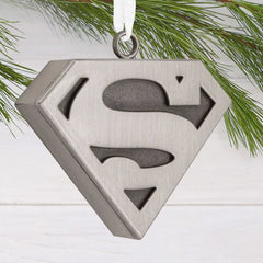 DC™ Superman™ Silver Shield Metal Hallmark Ornament