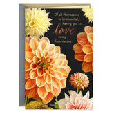 You're the Love of My Life Romantic Thanksgiving Card