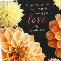 You're the Love of My Life Romantic Thanksgiving Card