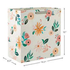 15" Dainty Floral Extra-Deep Gift Bag