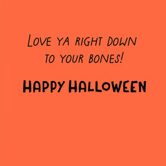 Love Ya Down to Your Bones Halloween Card for Grandson