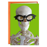 Dead Serious Skeleton Funny Halloween Card