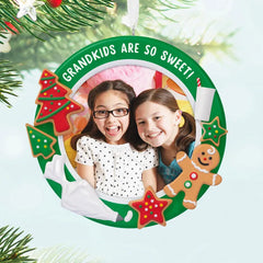 Grandkids Are So Sweet Personalized Ornament, Custom Photo